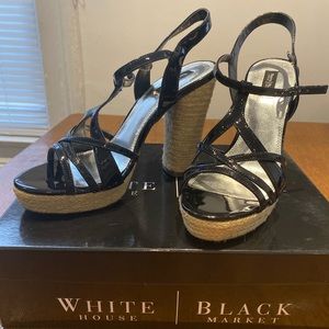 WHBM Strap corked heels